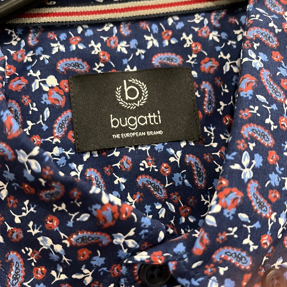 Large Bugatti long sleeved button-up shirt